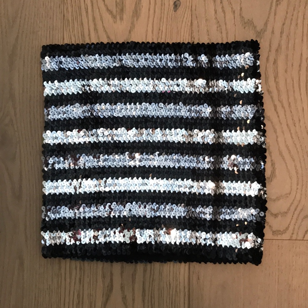 Sequined Elastic Skirt/Tube Top